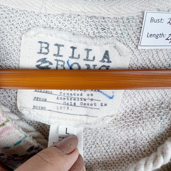 Billabong Pattern Lace Up Hoodie Beach Casual L - Picture 6 of 7